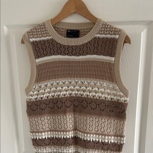 ASOS Brown and Cream Knit Tank Top